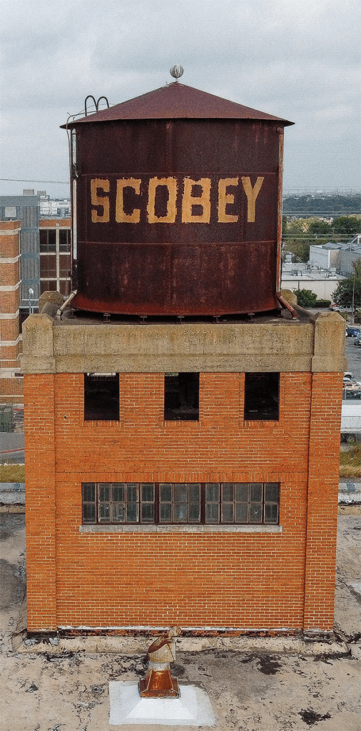 Scobey building tower exterior