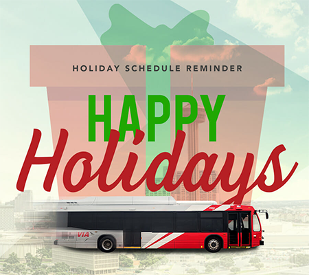 VIA Announces Holiday Schedule for Christmas and New Year Holidays
