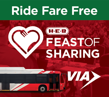 VIA and H-E-B Partner to Offer Complimentary Service to Feast of Sharing