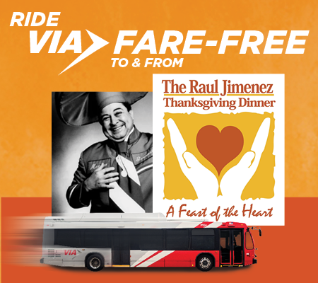 VIA Offers Fare-Free Service to Raul Jimenez Thanksgiving Dinner