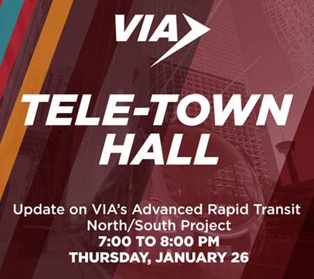 VIA to host live telephone town hall with focus on North-South Corridor