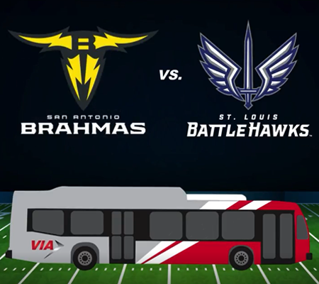 VIA Park & Ride Set For Brahmas Game at the Dome April 14