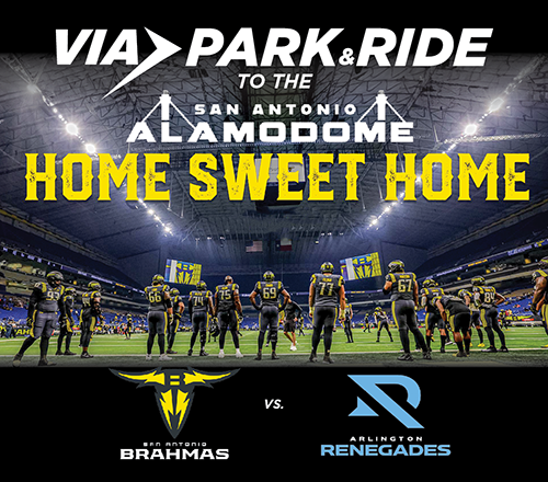 VIA Park & Ride Set For Brahmas Game at the Dome May 19