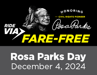 VIA Honors Civil Rights Icon with Fare-Free Service Wednesday