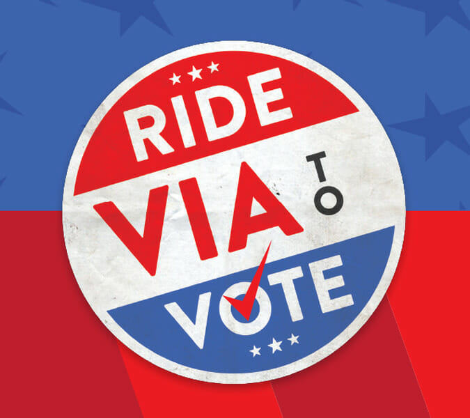 Ride VIA to Vote Fare-Free for the Texas Primary Election on March 5